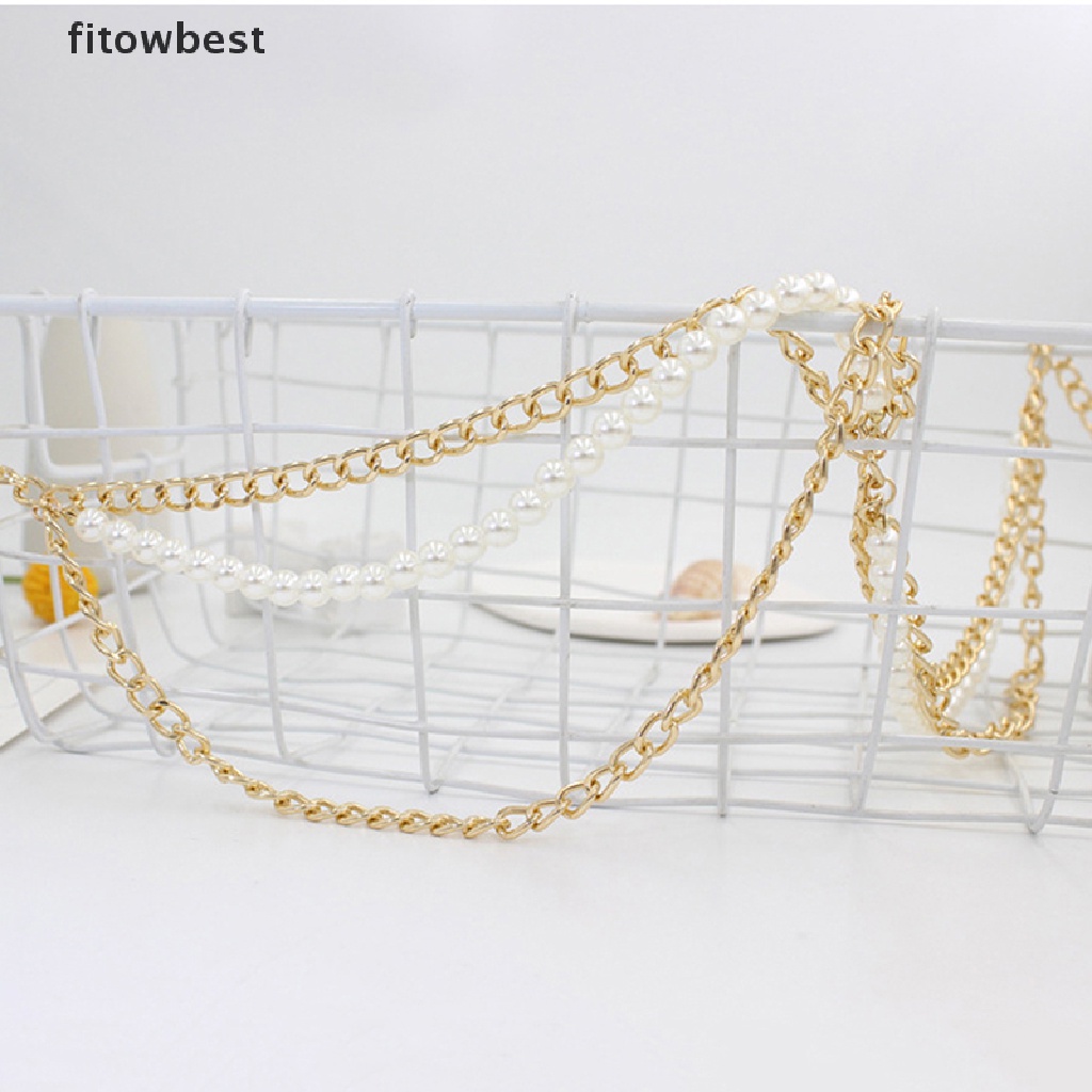 Thắt Lưng Dây Xích Nhiều Lớp Bằng Kim Loại Đính Ngọc Trai Có Thể Điều Chỉnh Cho Nữ