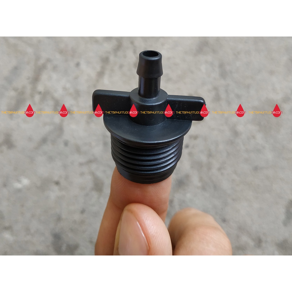Đầu ren chuyển từ ống nhựa PVC 21mm ra ống khí nén ống phun sương 8mm - MHL