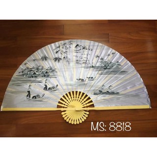 [ 1m5 ] Quạt Lụa Tranh Treo Tường Khổ Lớn