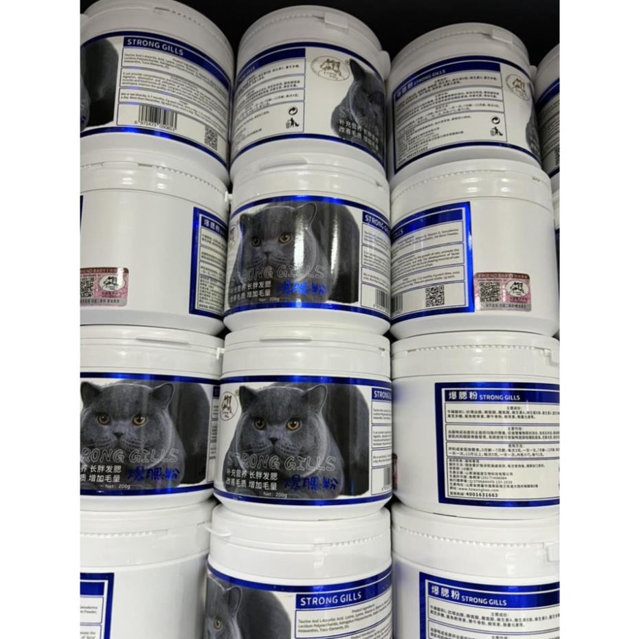Bột Tăng Nọng Strong Gills Cho Mèo Kén Ăn Thêm Khỏe Mạnh và Béo Mập