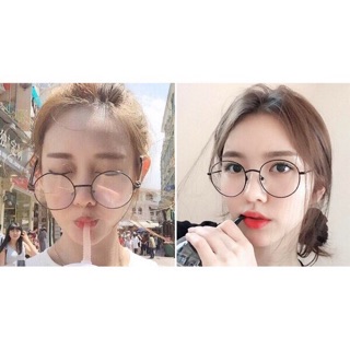 Gọng kính cận kim loại tròn mảnh