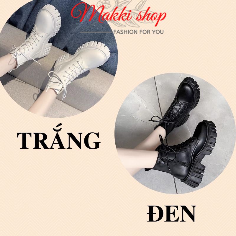 Boot nữ cao cổ buộc dây, giày bốt nữ đế cao thời trang cao cấp MAKKI SHOP TD420