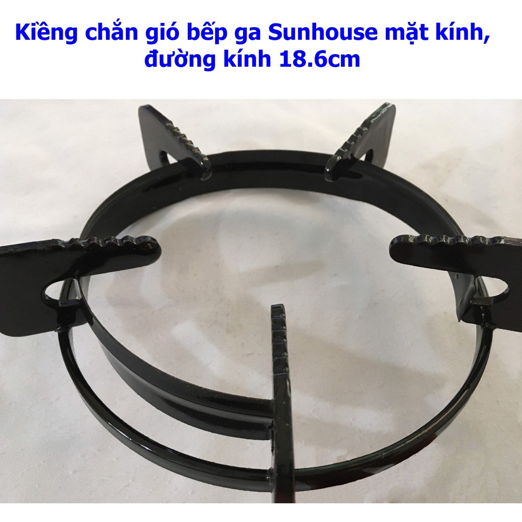 Kiềng Chắn Gió Bếp Ga Sunhouse Mặt Kính, Đường Kính 18.6cm