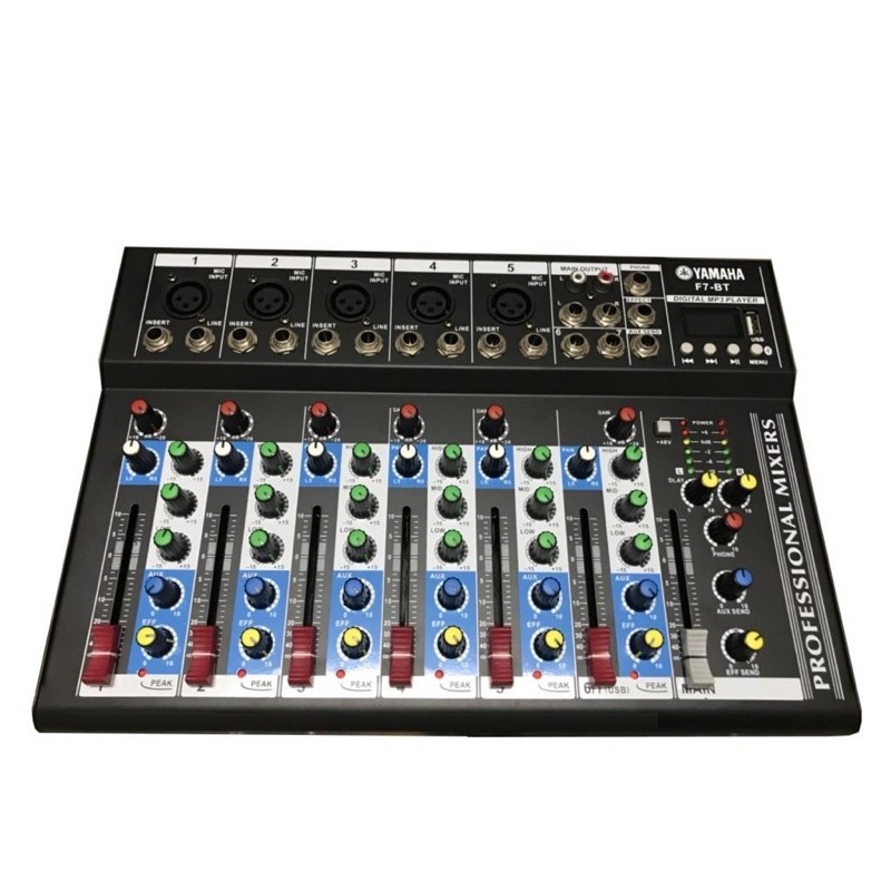 Mixer Yamaha F7 Livestream Karaoke, Bàn Mixer F7-MB Có Bluetooth