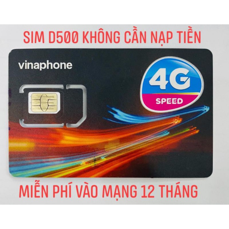 sim VINA D500K miễn phí vào mạng 12 tháng không cần nạp tiền