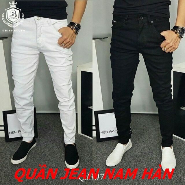 THAY GIÁ 7/4/2023 QUẦN JEAN NAM TRƠN HAI MÀU ĐEN TRẮNG 2M.DTT