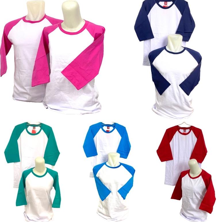 Áo Thun Trơn Tay Lửng 3 / 4 Màu Sắc Size M L XL XXL (ART. Q960)