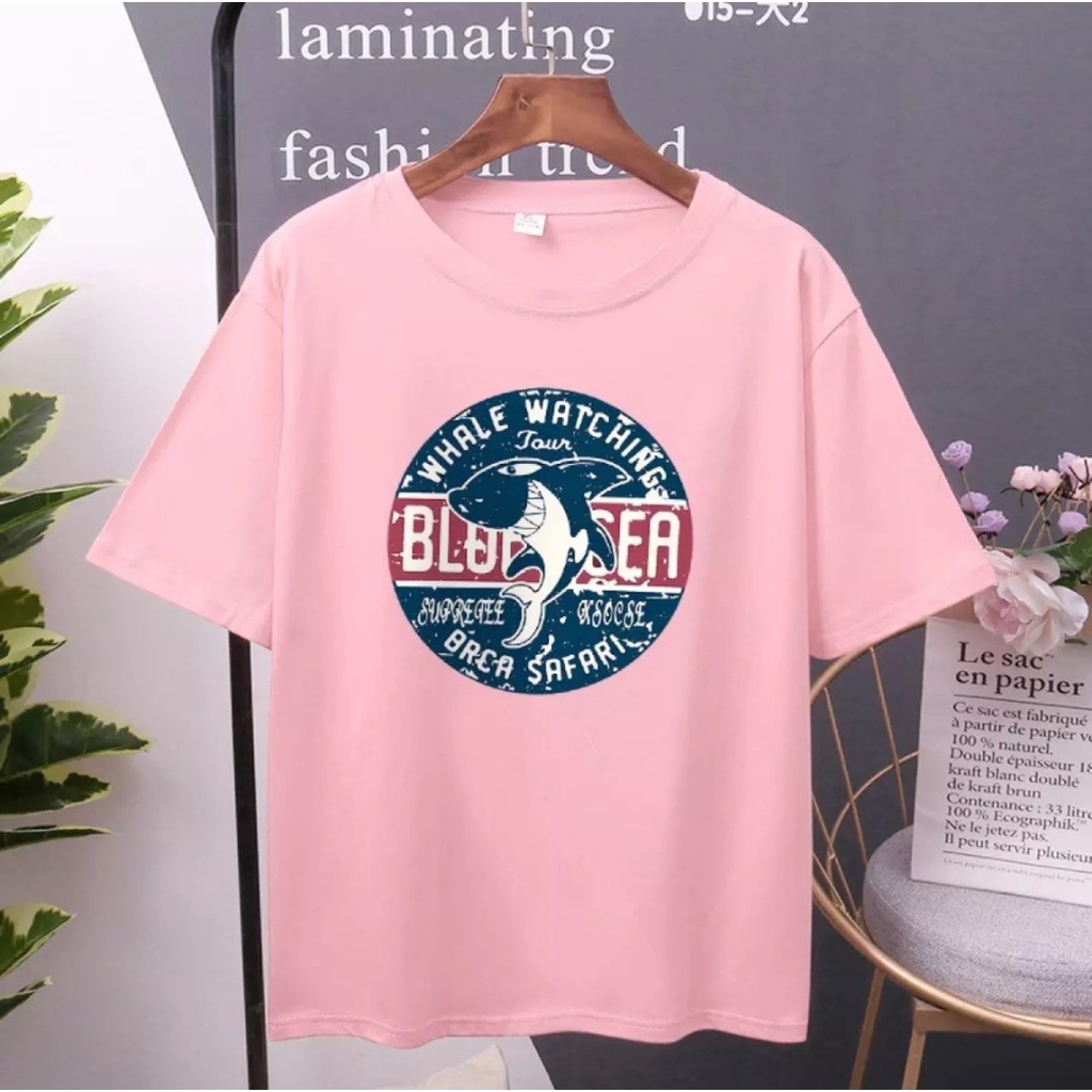 Áo thun nữ tay ngắn in hình logo con cá siêu hot chất vải cotton co dãn