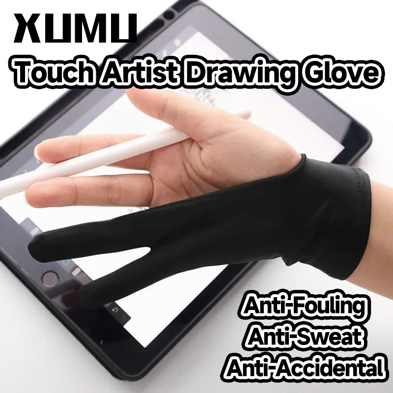 Xumu Găng Tay Hai Ngón Tay Vẽ Tranh Với Bàn Tay Chống Cảm Ứng Cho iPad / Wacom / Tablet / Vẽ / Phác Thảo / Bảng Vẽ Bằng Tay