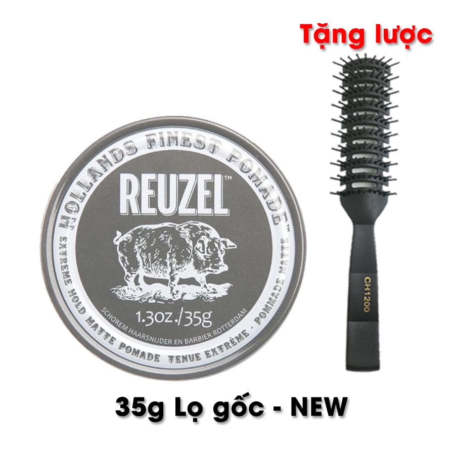 [CHÍNH HÃNG] Reuzel Extreme Hold Matte Pomade, Pomade vuốt tóc + Tặng lược