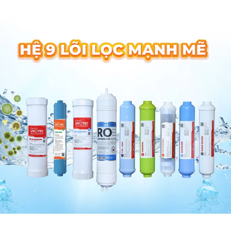 [FREESHIP HCM] Máy Lọc Nước Nóng Lạnh Karofi Livotec 612 - 9 Lõi Lọc - Bảo Hành 3 Năm