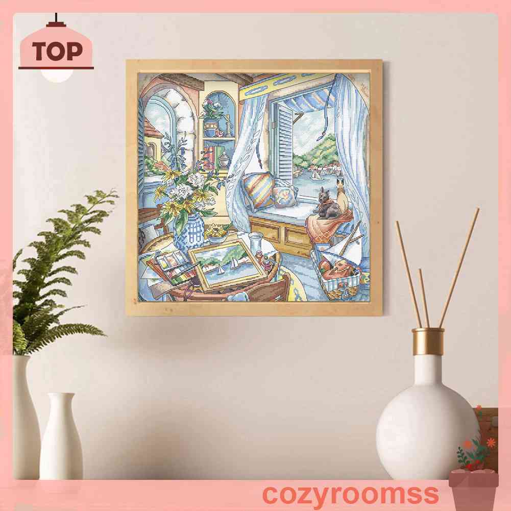 Tranh Thêu Chữ Thập Thủ Công Treo Tường/Cửa Sổ 11CT