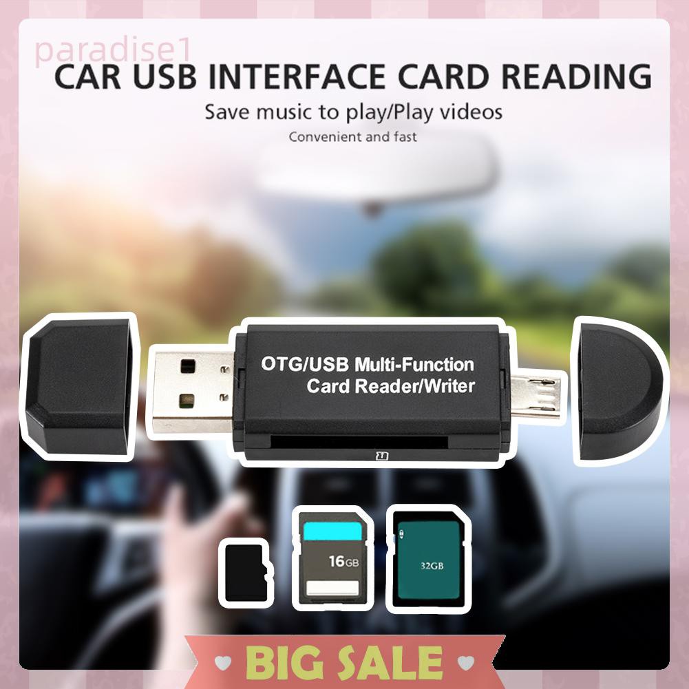 Đầu Đọc Thẻ Nhớ 2 Trong 1 OTG USB 2.0 Micro USB SD TF | BigBuy360 - bigbuy360.vn