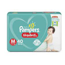 Bỉm Quần Pamper Giữ dáng Size bé S 52, M 40, L36, Xl 32, XXL 28