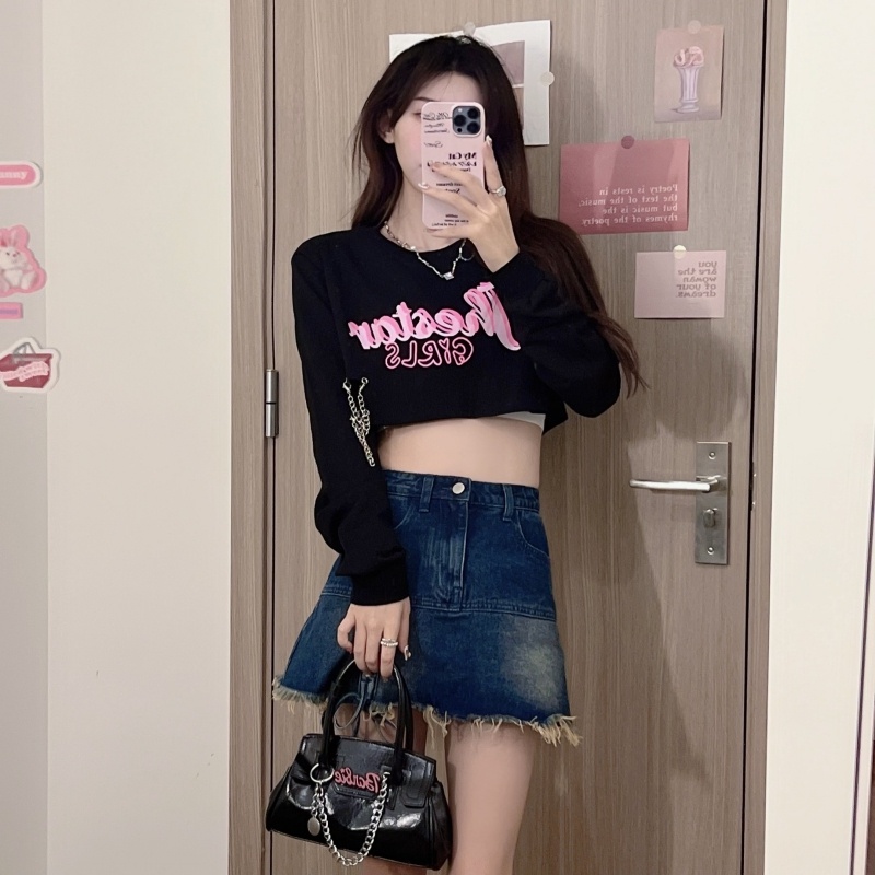 ZHELIHANGFEI Áo Thun Tay Dài In Hình Thời Trang Dành Cho Nữ