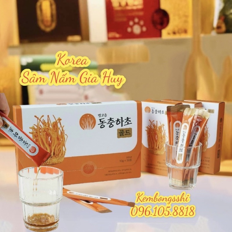 [BỔ PHỔI] Tinh Chất Đông Trùng Hạ Thảo Nội Địa Cao Cấp Hàn Quốc, Hộp 30 gói x10 ml