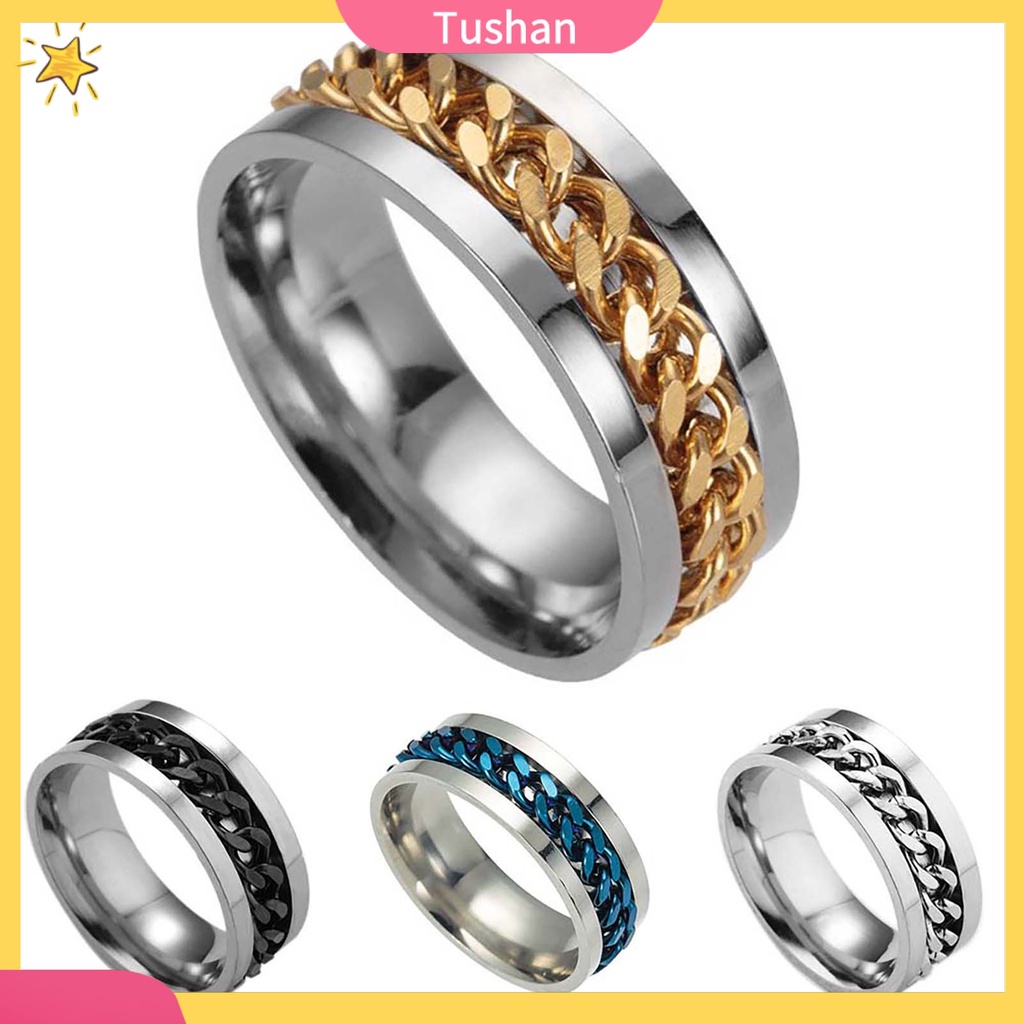 Nhẫn nam bằng thép không gỉ thời trang