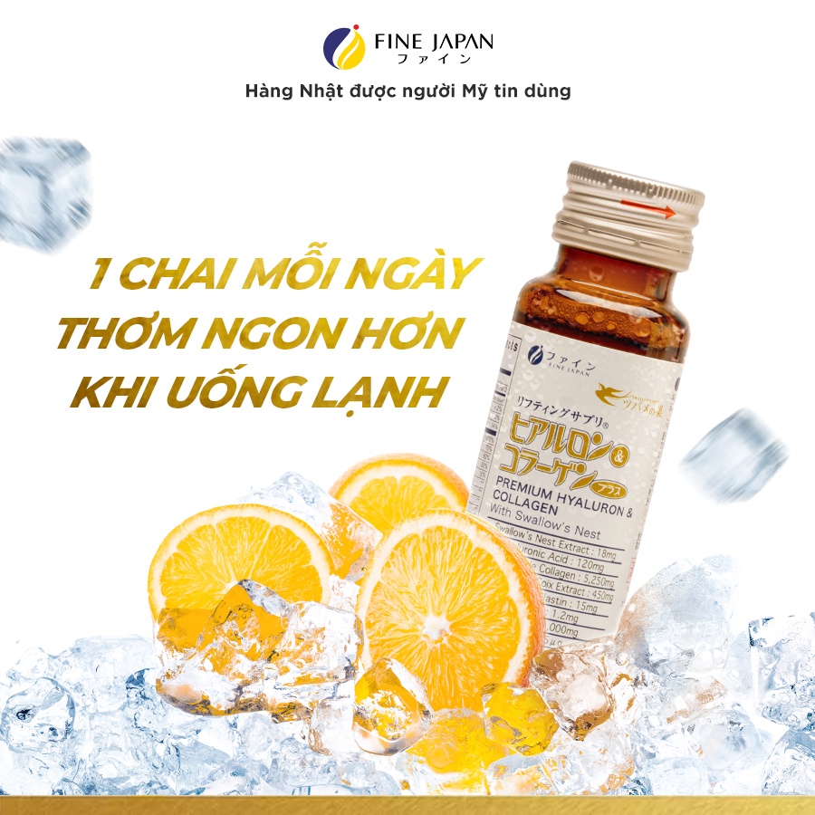 Combo 2 Collagen nước Tổ Yến Sào Nhật Bản Thượng Hạng - Fine Japan Hyaluron Collagen Đẹp Da Dưỡng Ẩm Mờ Thâm Nám