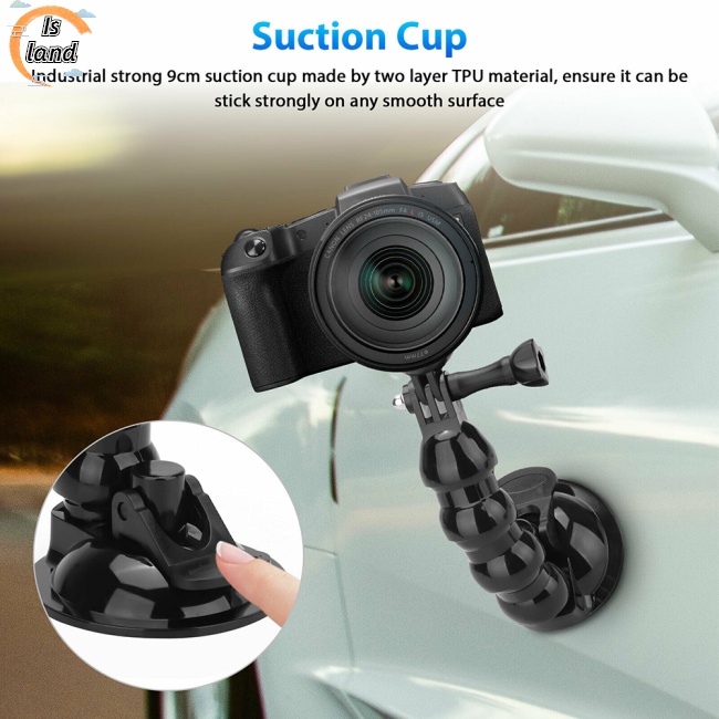 Giá Đỡ Điện Thoại/Máy Ảnh Gopro Có Giác Hút Gắn Xe Hơi Điều Chỉnh Được