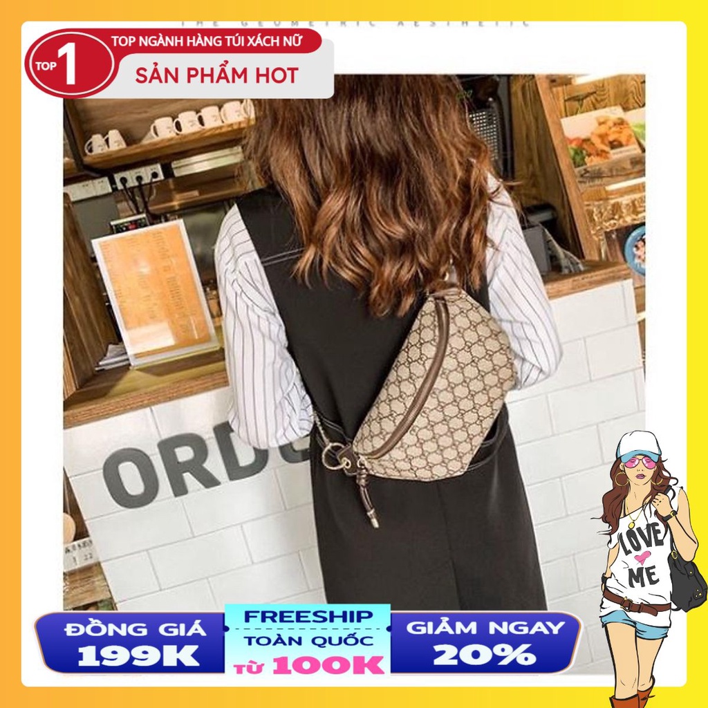 ] Túi ĐEO BỤNG G.C hottrend ,💖FREESHIP💖, 2 màu viền đen, viền vàng.