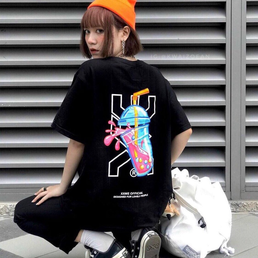 Áo thun tay lỡ Unisex TRÀ SỮA CHỮ Make It Rain VN, Áo Phông Nam Nữ Form Rộng, có hình ảnh thật A41