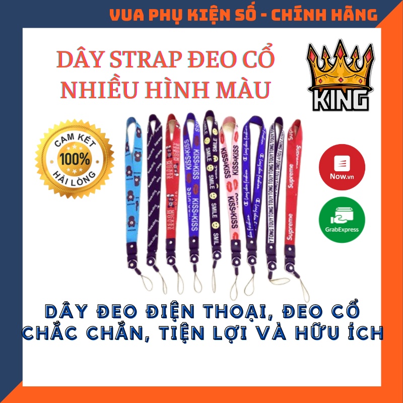 Dây đeo điện thoại strap (dây vải) bản to - siêu dai chắc - dễ tháo lắp