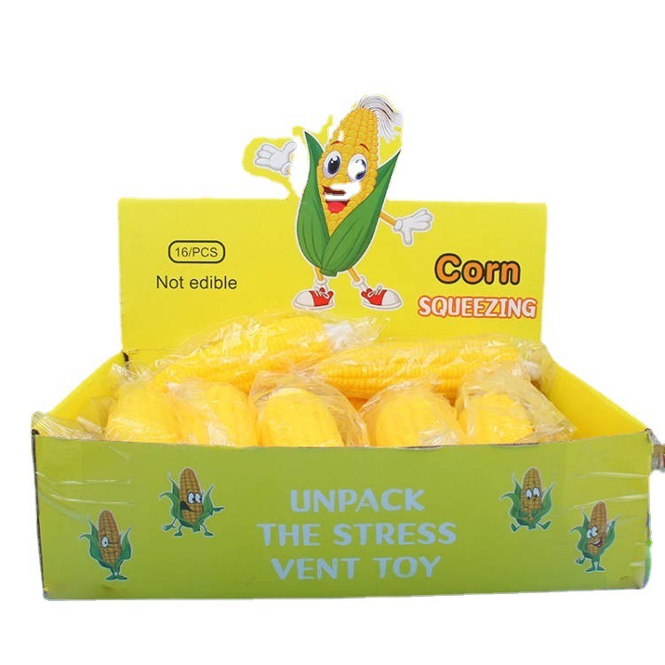 Squishy Mochi hình BẮP NGÔ chính vàng NGỘ NGHĨNH mềm dễ thương chân thực giảm stress co dãn đàn hồi ngộ nghĩnh bóp bóp