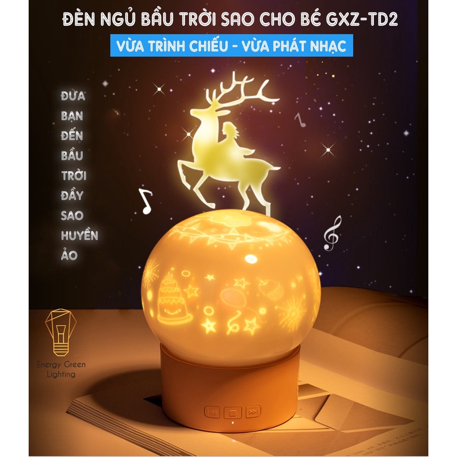 [SIÊU HOT] Đèn Ngủ Energy Green Lighting  Chiếu Sao,Cổ Tích,Đại Dương,Sinh Nhật GXZ-TD2 - Lung Linh - Đẹp Mắt