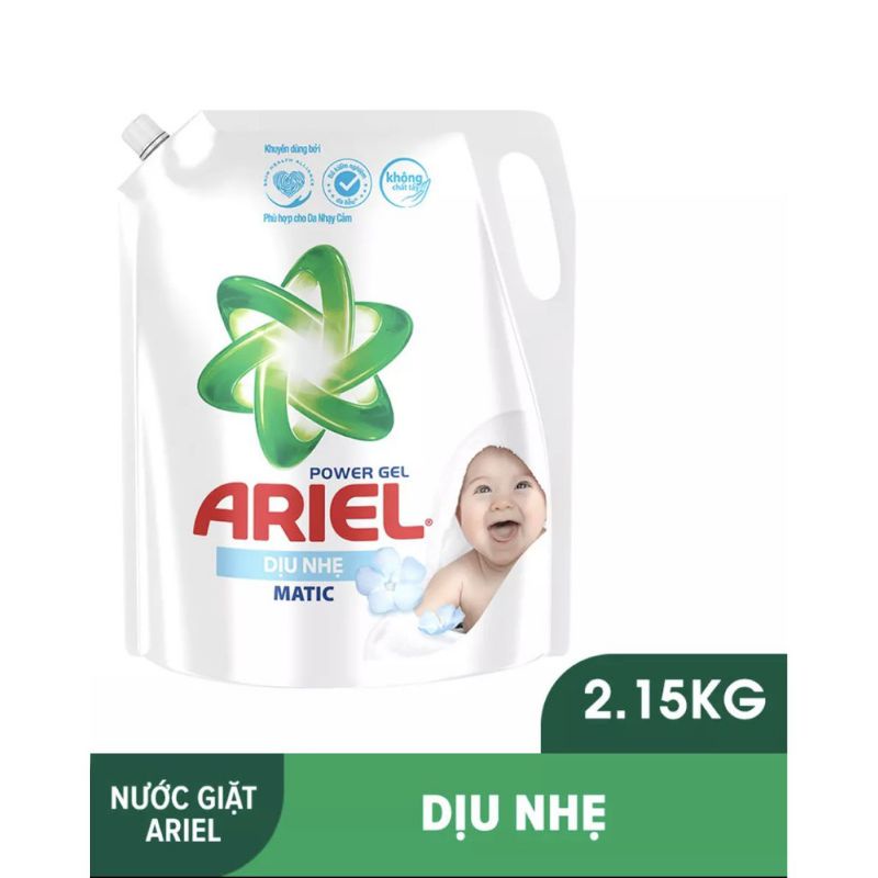 Nước giặt Ariel dịu nhẹ cho da nhạy cảm túi 2.15kg