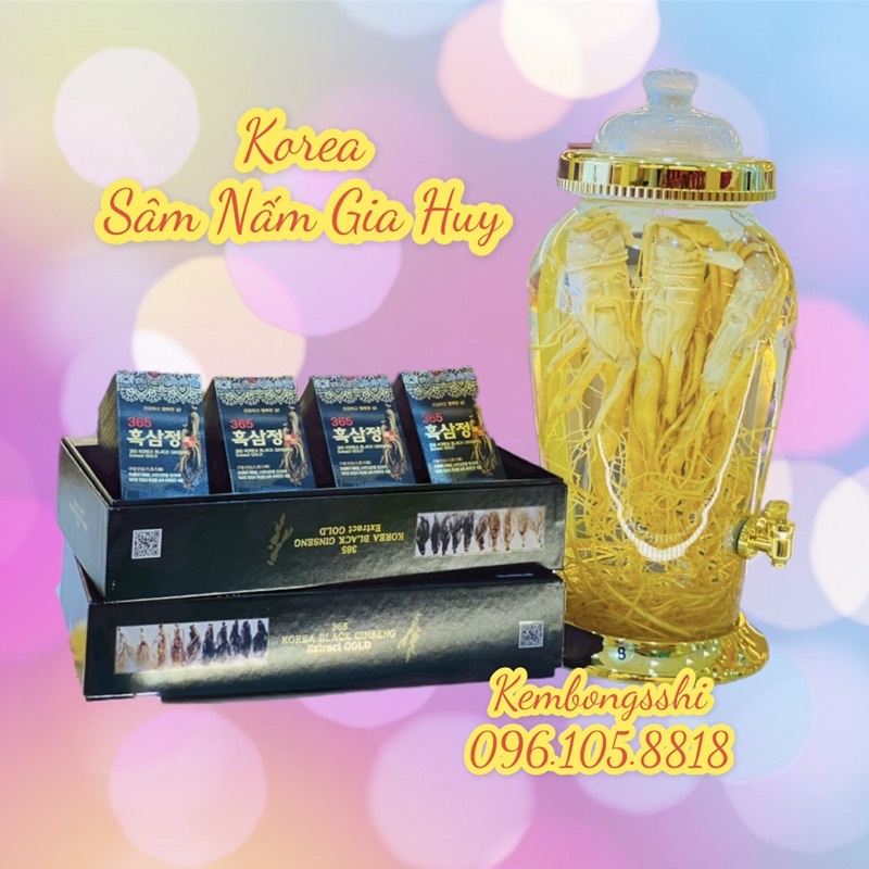 Cao Hắc Sâm 365 CAO CẤP HÀN QUỐC cô đặc 100%