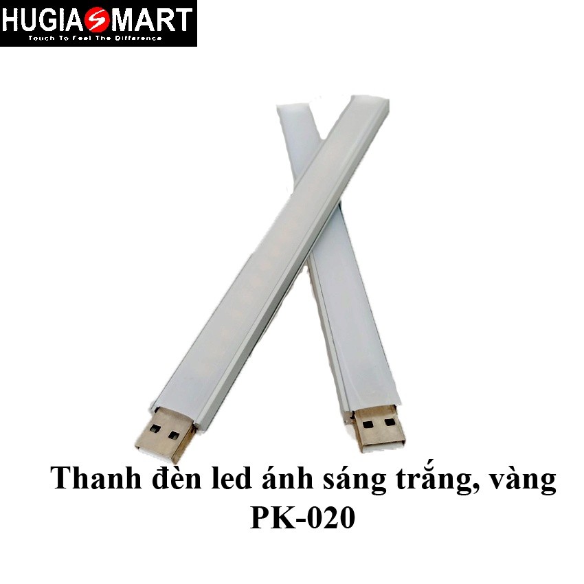 Đèn Led USB⚡ Hugiasmart ⚡ Thanh đèn led đầu cắm usb siêu sáng 20 bóng Led đế nhôm tản nhiệt