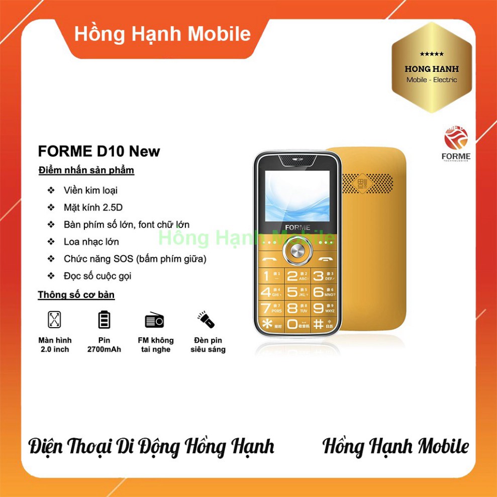 [ DEAL SỐC ] Điện Thoại Forme D10 - Hàng Chính Hãng Giao Hàng Toàn Quốc | WebRaoVat - webraovat.net.vn