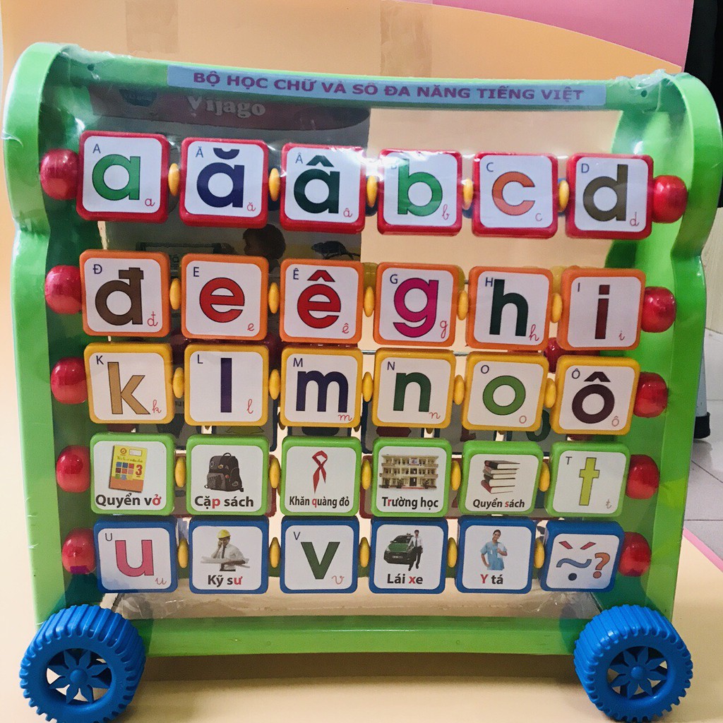 Kệ Học Chữ Và Số Đa Năng NGƯỜI NHỆN Có Xe Kéo Tiện Lợi Cho Bé Giúp Phát Triển Trí Tuệ