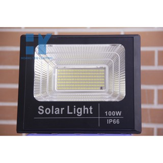 Đèn năng lượng mặt trời , Đèn led pha năng lượng mặt trời 100w.  [Den Nang Luong Mat Troi].