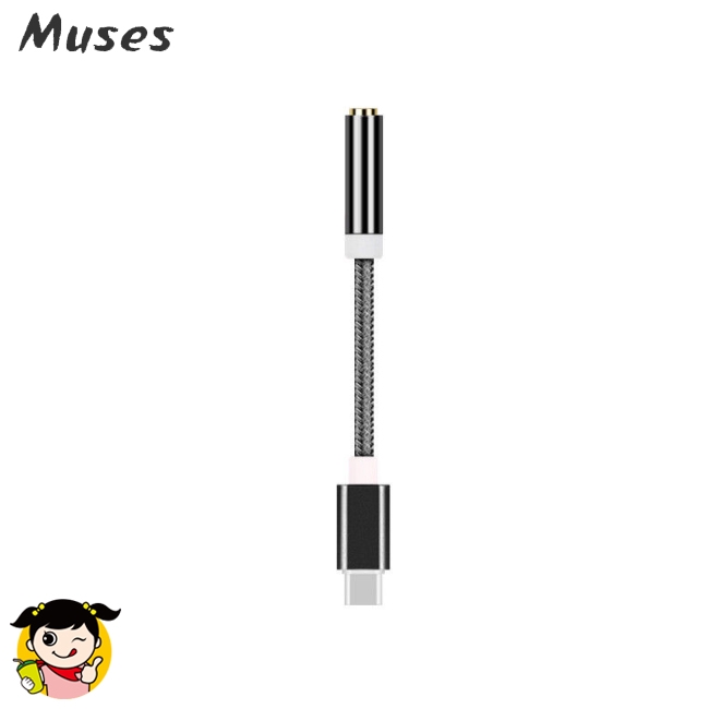 Muse07 USB-C Type C Adapter Port to 3.5MM Aux Audio Jack Earphone Cable