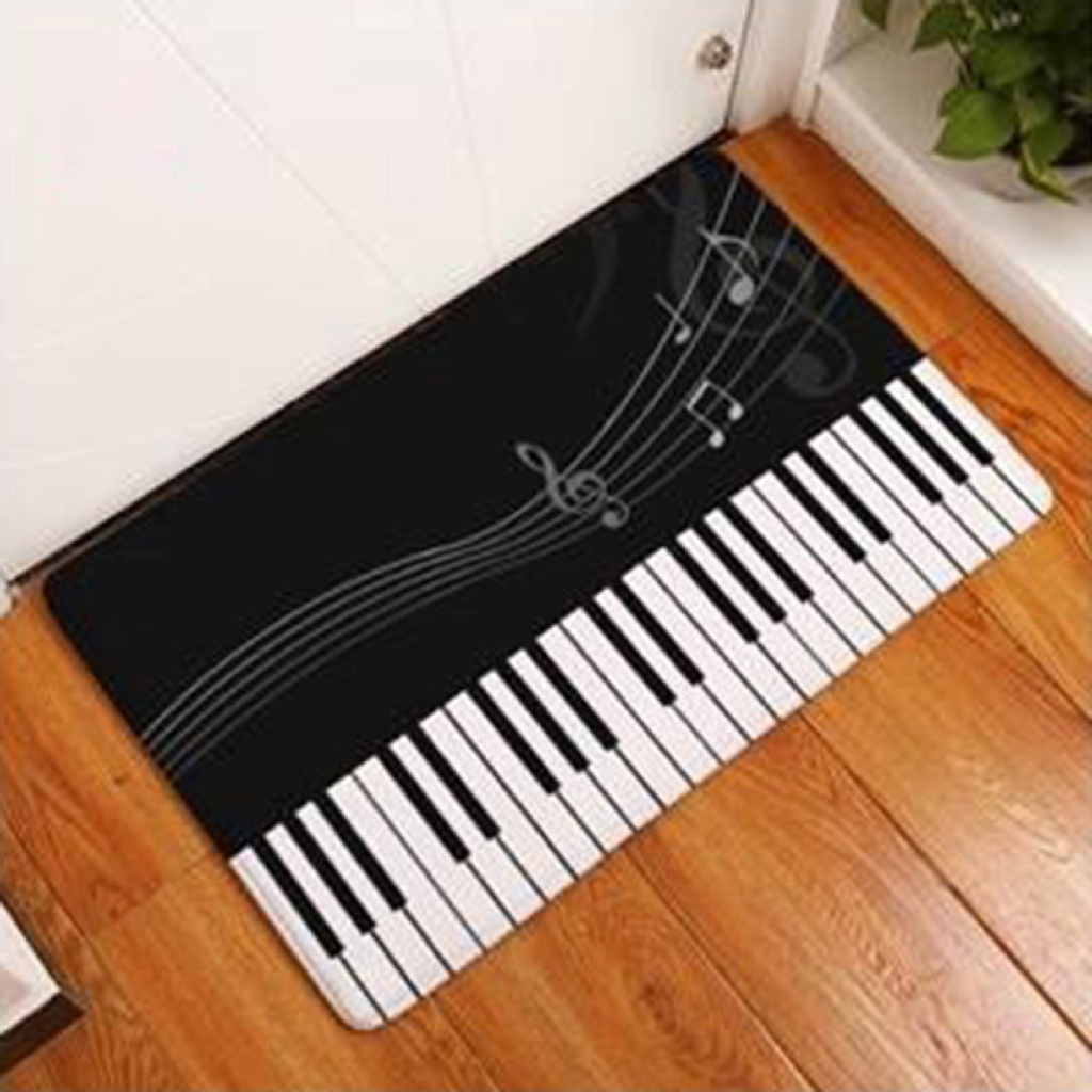 Thảm Chùi Chân Chống Trượt Họa Tiết Đàn Piano Độc Đáo Tiện Dụng