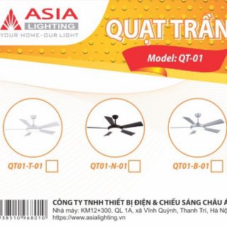 Quạt trần đèn Asia QT01-T-01