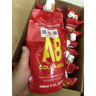 Hấp phục hồi tóc hư tổn Collagen A8 cao cấp 600ml- CHUẨN CTY- SỈ SLL THÙNG IB!