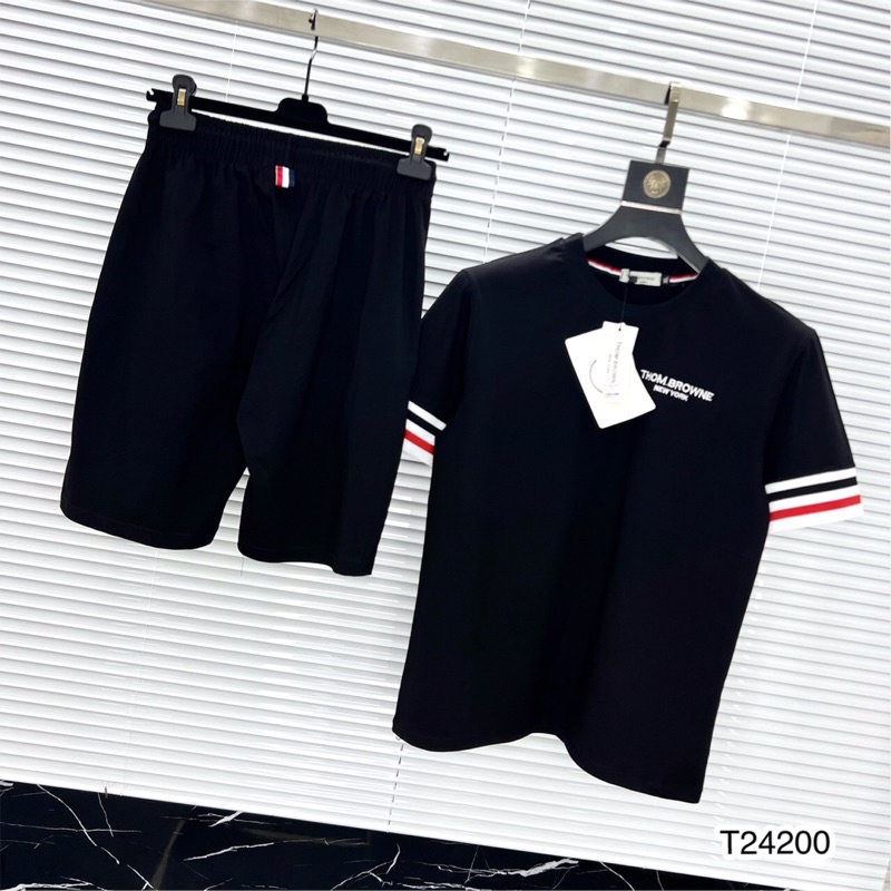 Bộ Quần Áo Nam Thom Browne Viền Tay Cao Cấp - Bộ Thom Nam Đen Siêu Đẹp