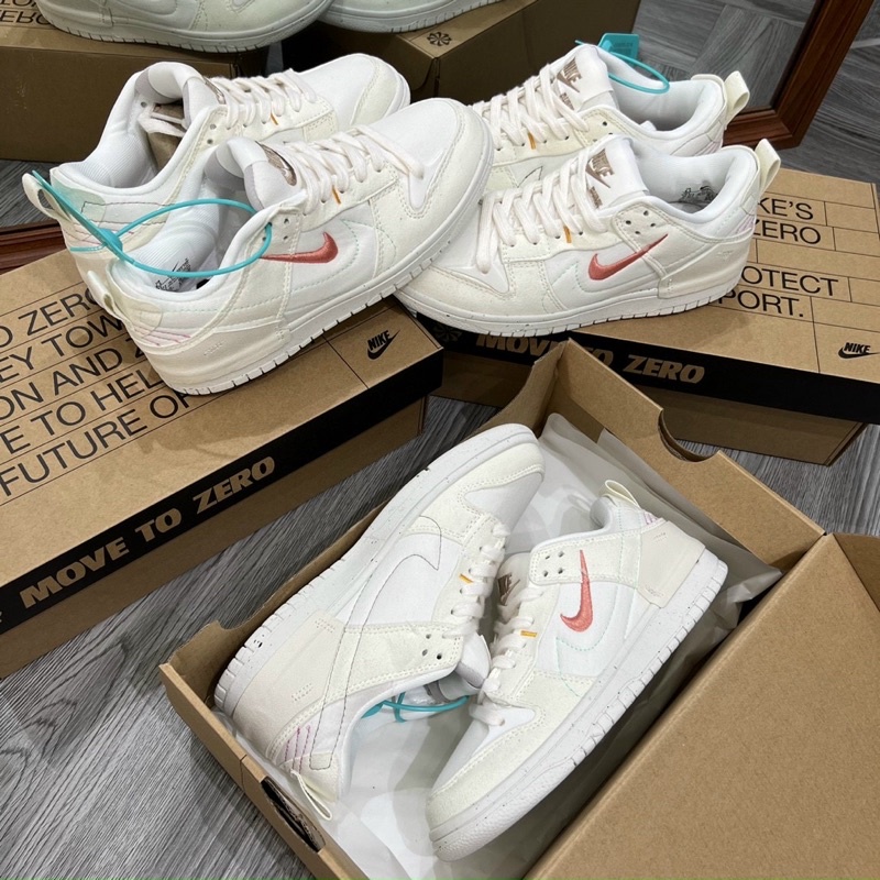 | CÓ SẴN - ẢNH THẬT | Giày thể thao nuke sb dunk disrupt 2 bản đẹp màu kem nỉ da lộn full box bill tặng tất