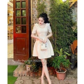 Đầm váy nữ dáng xòe tiêu thử thanh lịch họa tiết 3 màu trẻ trung tôn dáng trẻ trung sang trọng thanh lịch siêu xinh