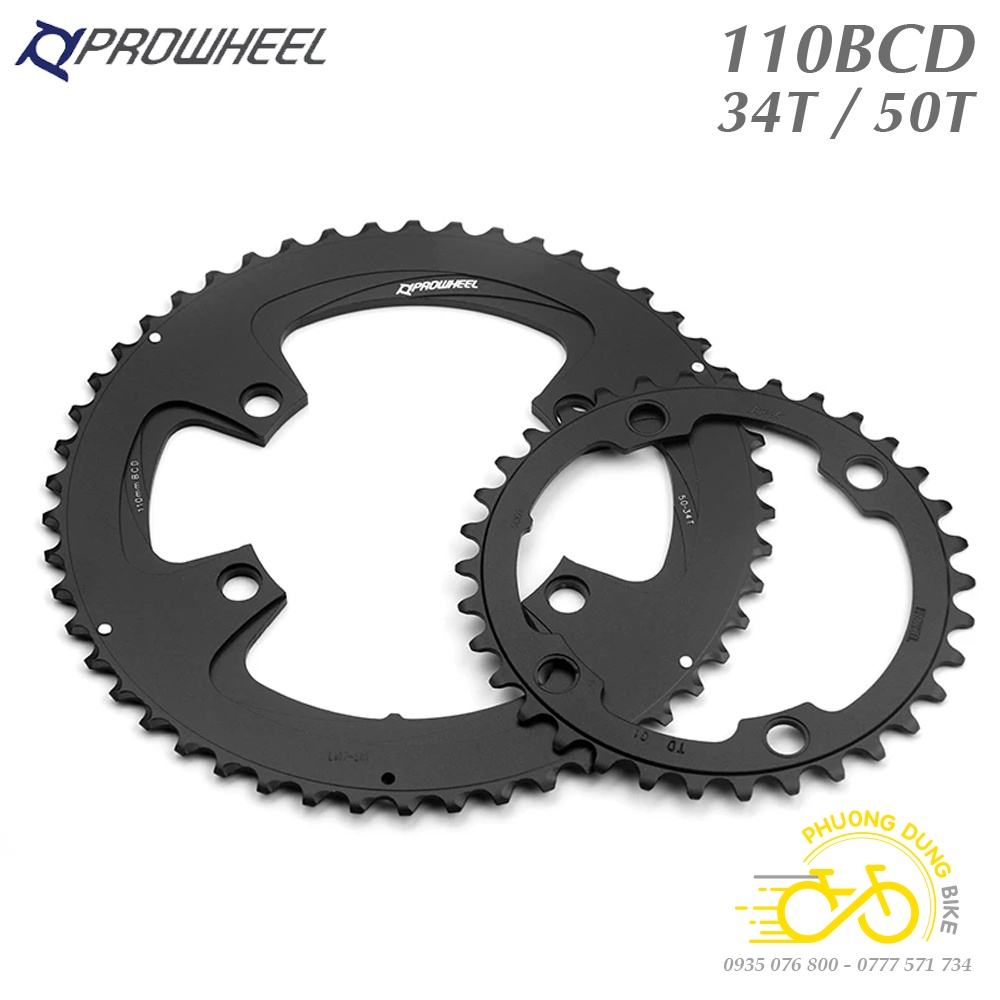 Đĩa rời nhôm xe đạp PROWHEEL 110BCD 34T / 50T