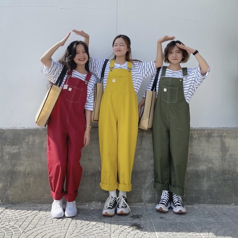 Yếm quần dài màu đỏ đô nhà Lem
