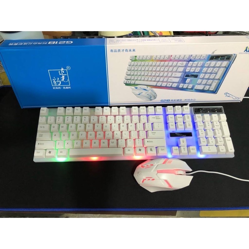 COMBO BÀN PHÍM + CHUỘT G21B Gaming Giả Cơ - Led 7 Màu - Bảo hành 6 tháng | BigBuy360 - bigbuy360.vn