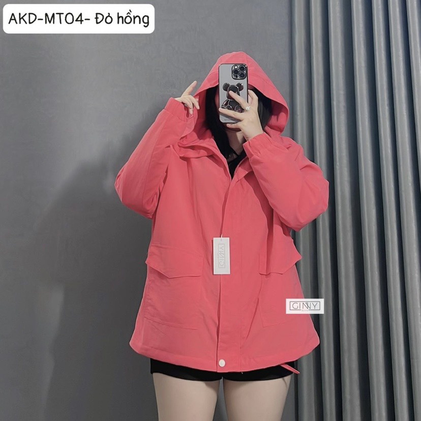 Áo khoác dù xuất Sarah MT-04, áo khoác 2 lớp chống nắng trượt nước, áo khoác nón to rộng, vải mỏng nhẹ thoáng mát |MIUCO