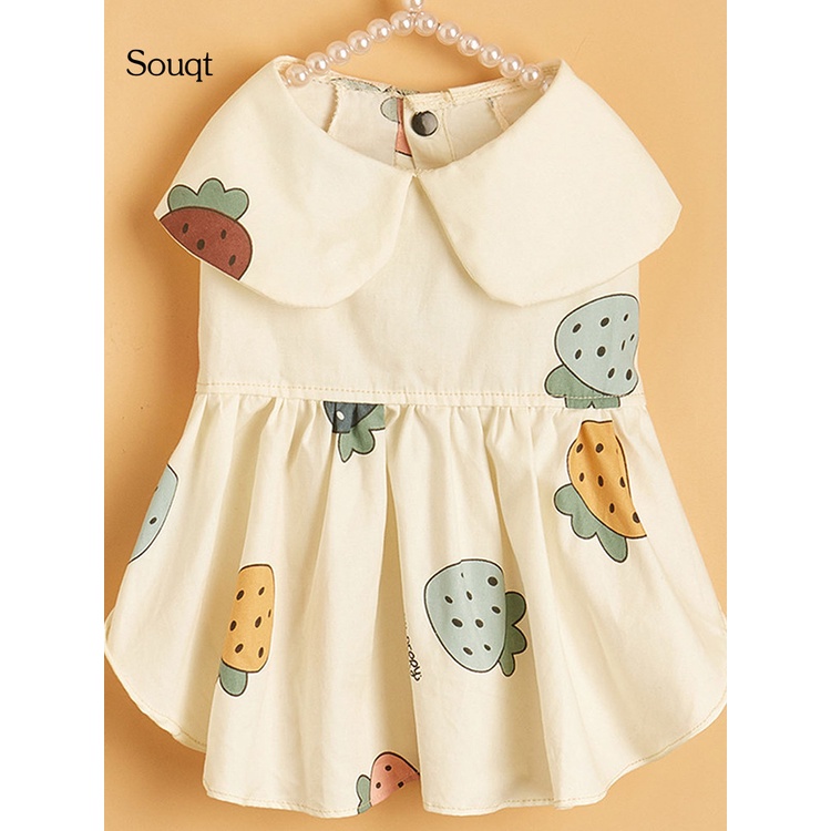 Đầm chui đầu bị co lại thời trang mùa hè thường ngày dành cho cún cưng và mèo cưng mặc đi nghỉ mát