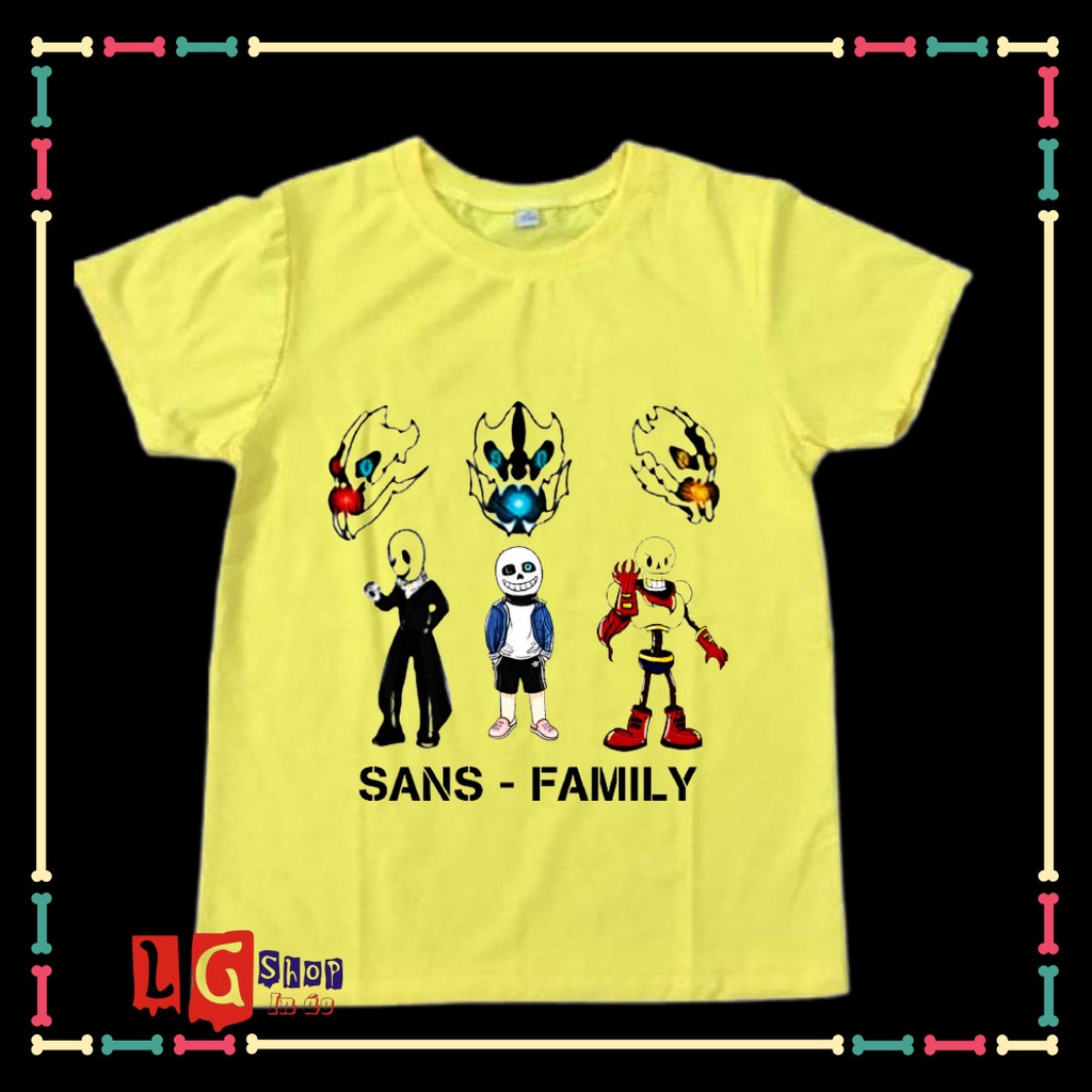 Áo Sans Family nhân vật chính hot Game Sans Undertale cho bé trai bé gái đủ size áo từ 10kg đến 90kg