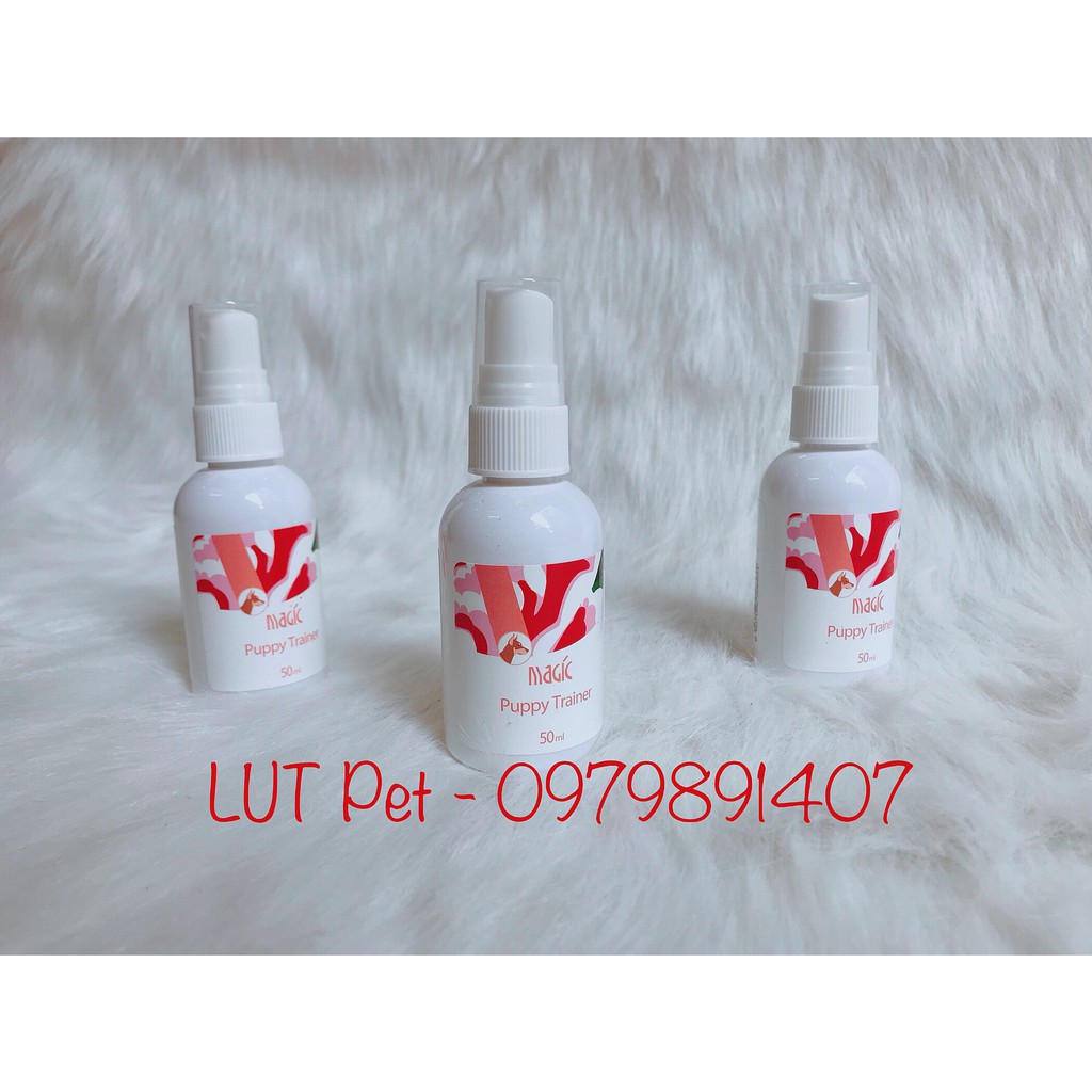 Lọ xịt vệ sinh đúng chỗ MAGIC puppy trainer - huấn luyện chó mèo đi vệ sinh (1 lọ 50ml) - lutpet