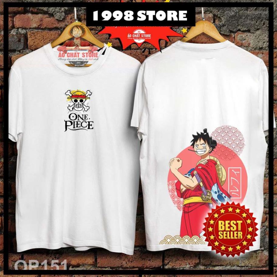 (Ảnh + Video thật) Áo LUFFY WANO ONE PIECE Cực Chất - Áo Thun Hải Tặc Mũ Rơm LUFFY ARC WANO Đẹp OP151