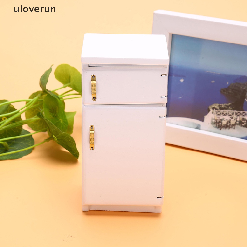 Mô Hình Tủ Lạnh Mini Bằng Gỗ Dùng Trang Trí Nhà Búp Bê